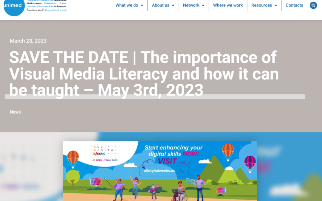 UNIMED supports the campaign promoting CLIP event on” The importance of Visual Media Literacy” – May 3rd, 2023
