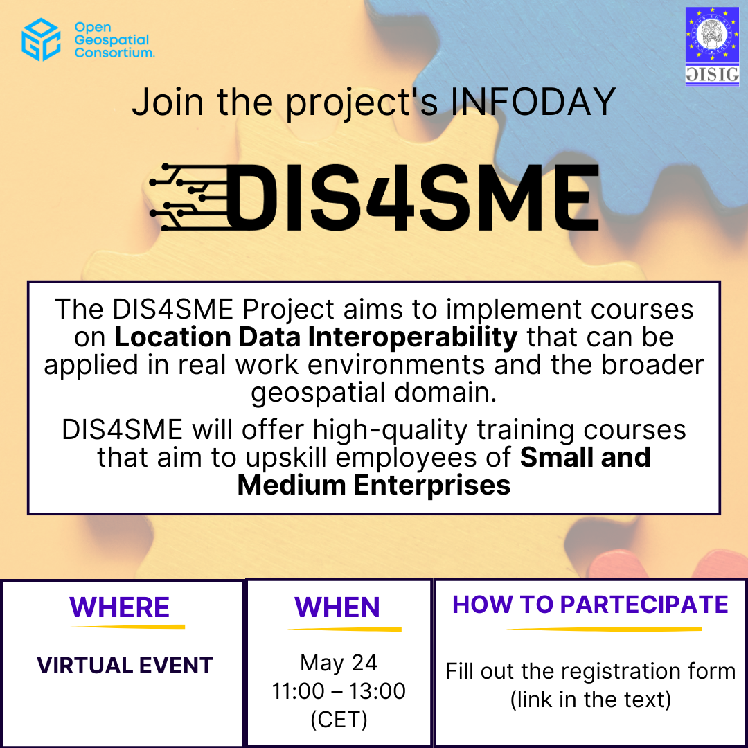 DIS4SME InfoDay – Online (OGC)
