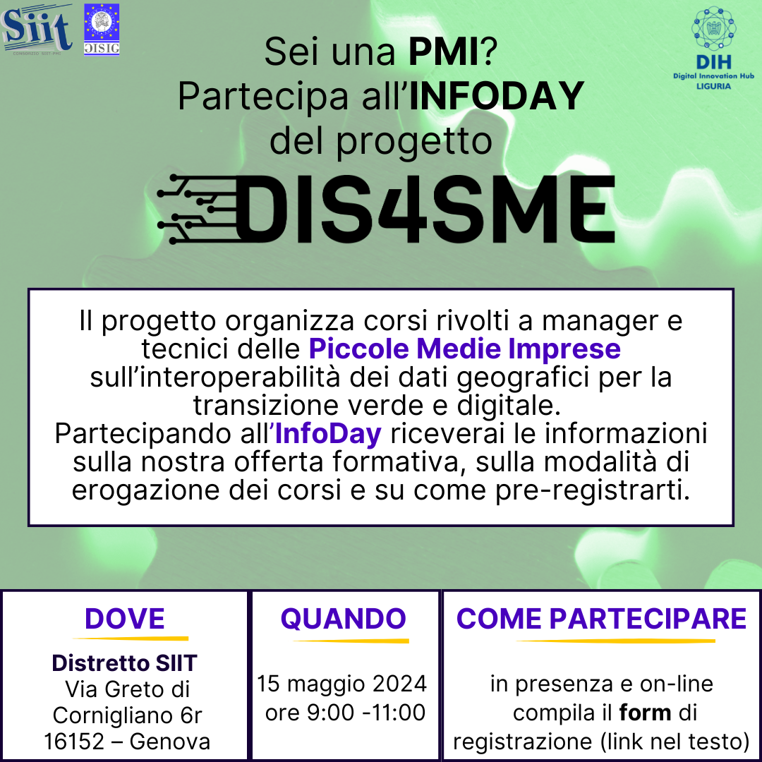 DIS4SME InfoDay – Genova (Consorzio SIIT)