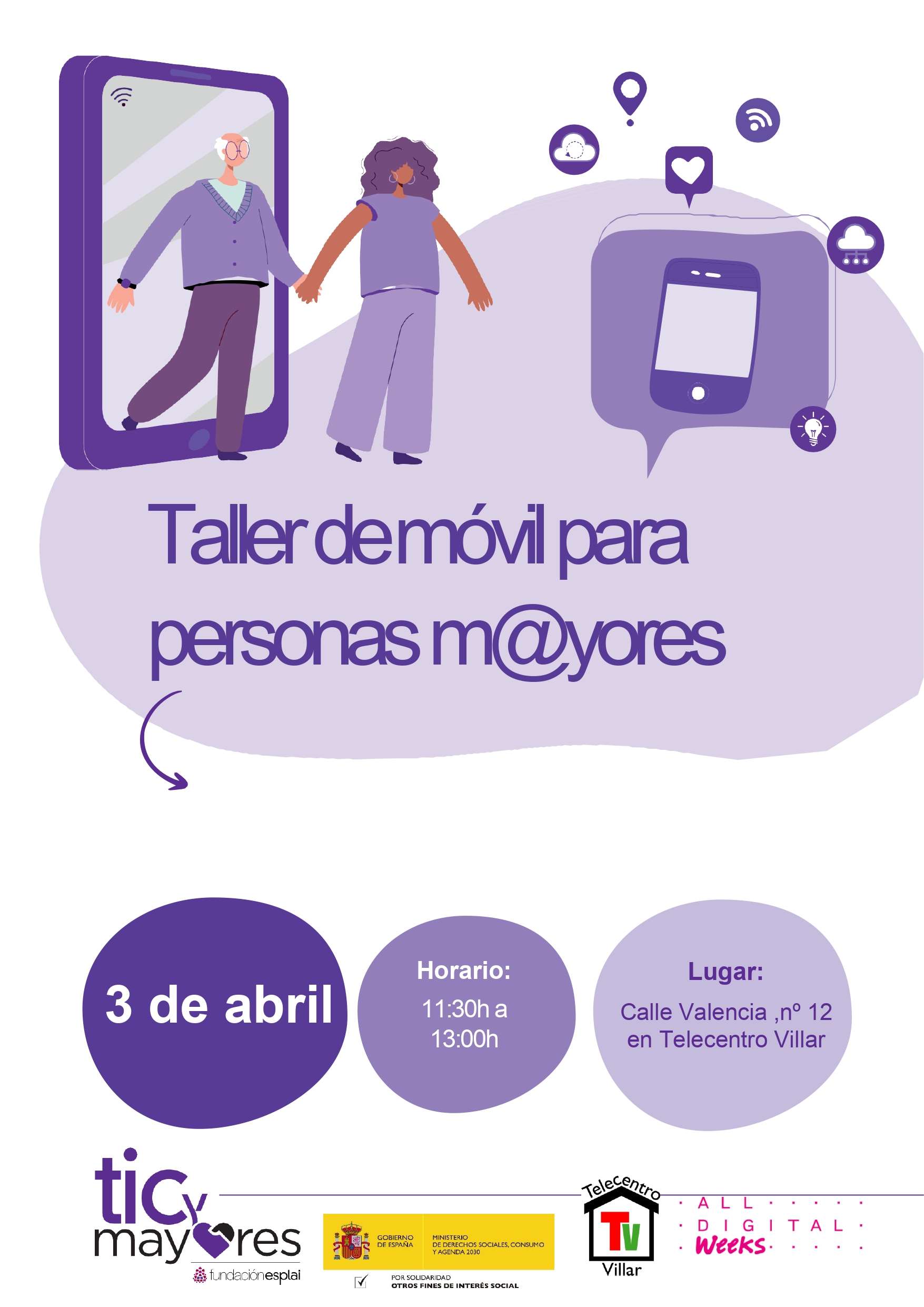 Taller para mayores sobre el uso de Smartphone