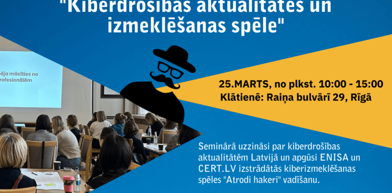 Continuing education seminar “Cybersecurity news and investigation game”